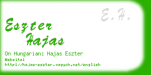 eszter hajas business card